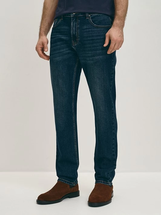 Джинсы 5 карманов полуприлегающего силуэта, с потертостями 20line арт. IDJ00365Y1