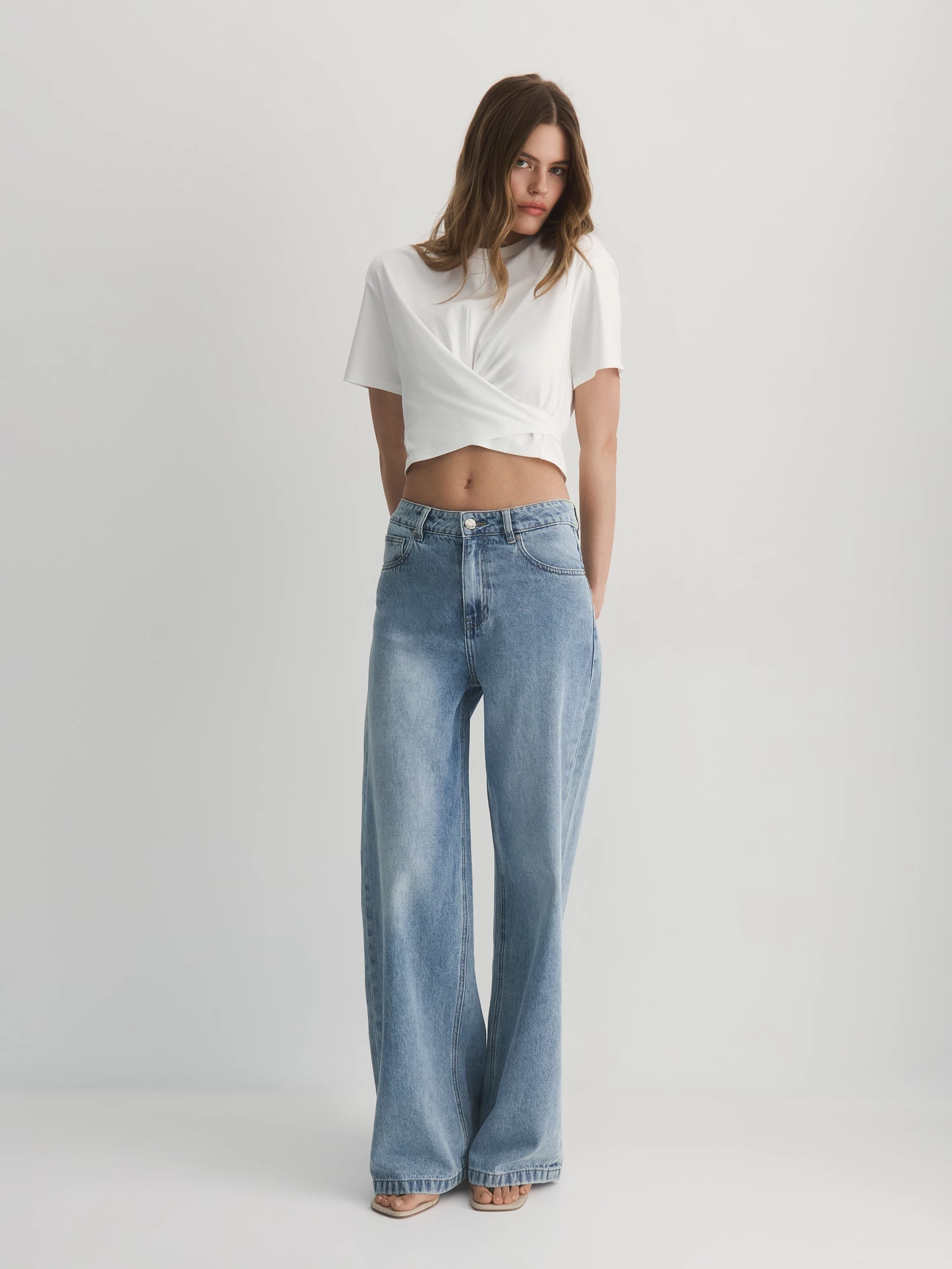 Блуза с запахом из 100% хлопка Elis арт. BL1851KR