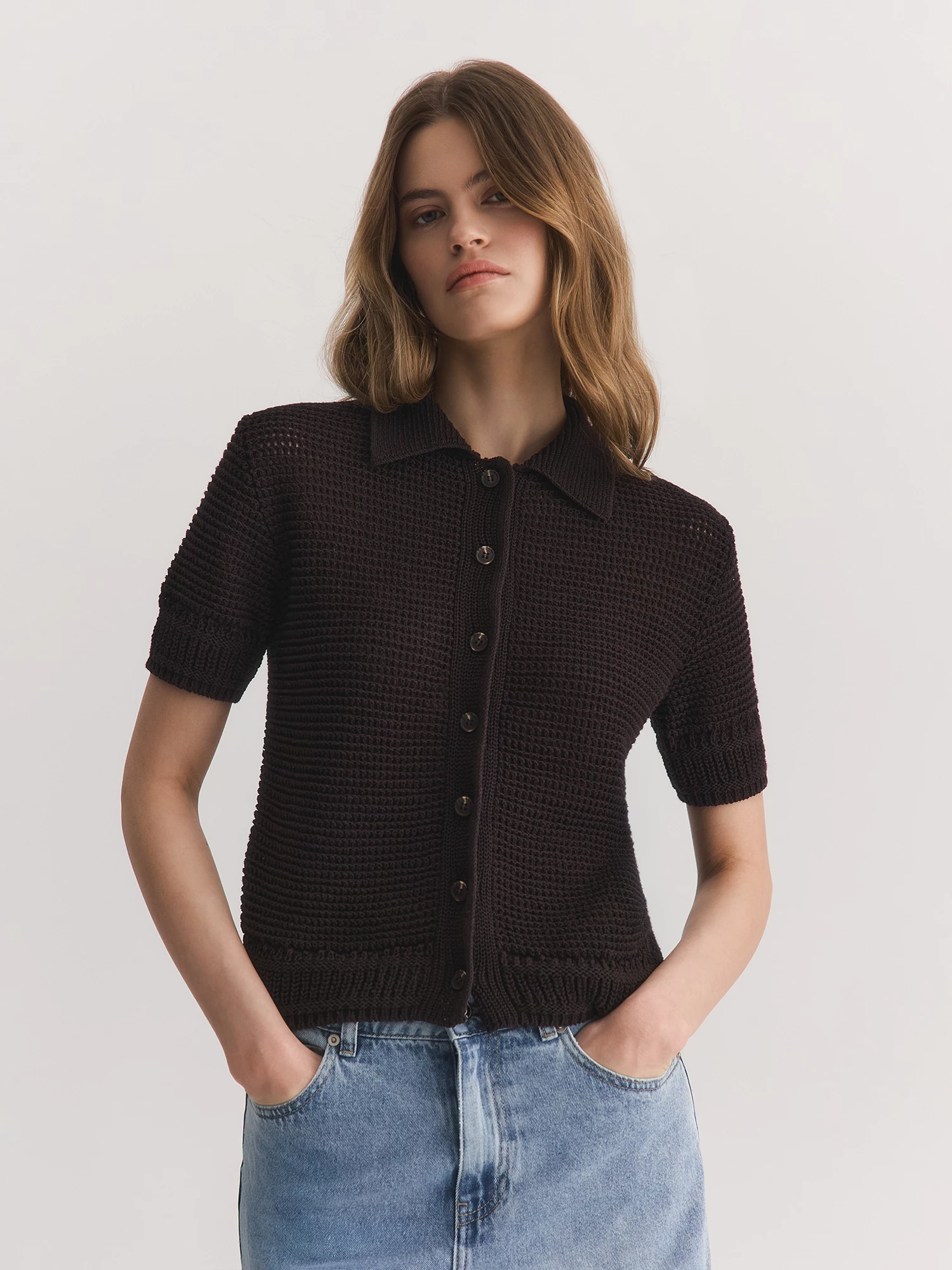 Ажурный кардиган с коротким рукавом Elis арт. CG0055V