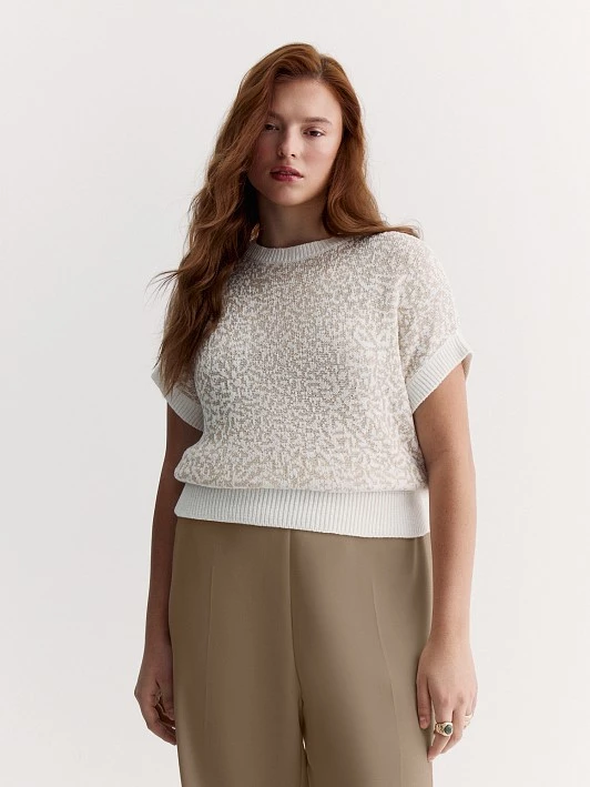 Джемпер из хлопка жаккардовой вязки Lalis арт. JM0196V