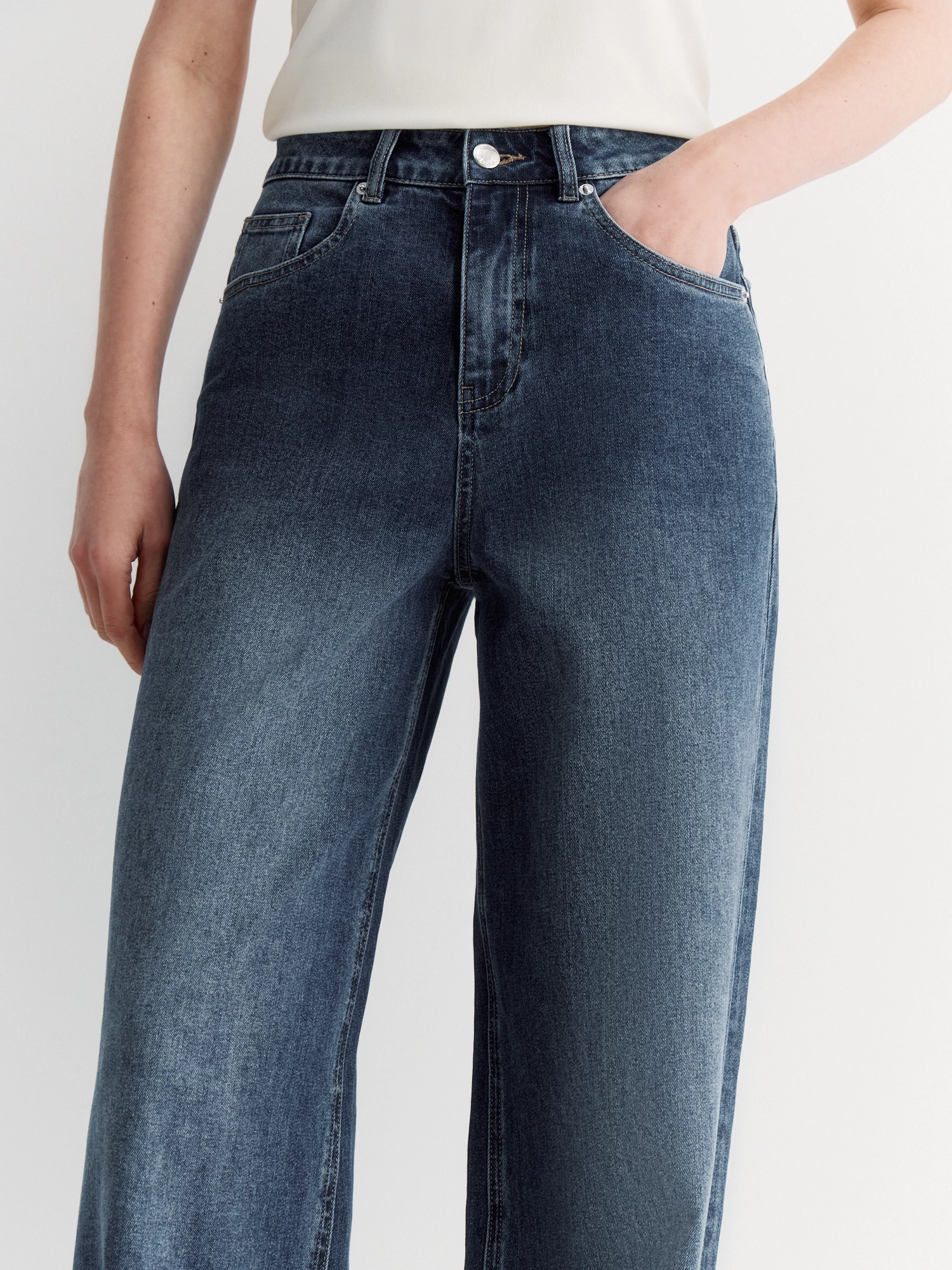 Прямые широкие джинсы 5 карманов Elis арт. DJ01917Y1