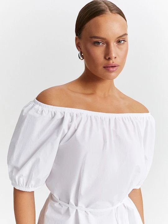 Блуза из хлопка с объемными рукавами Lalis арт. BL1384