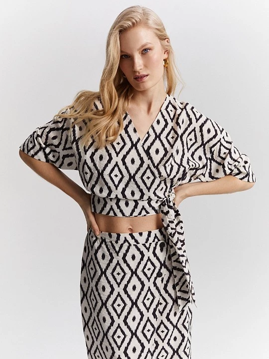 Блуза с принтом на запах Elis арт. BL1406