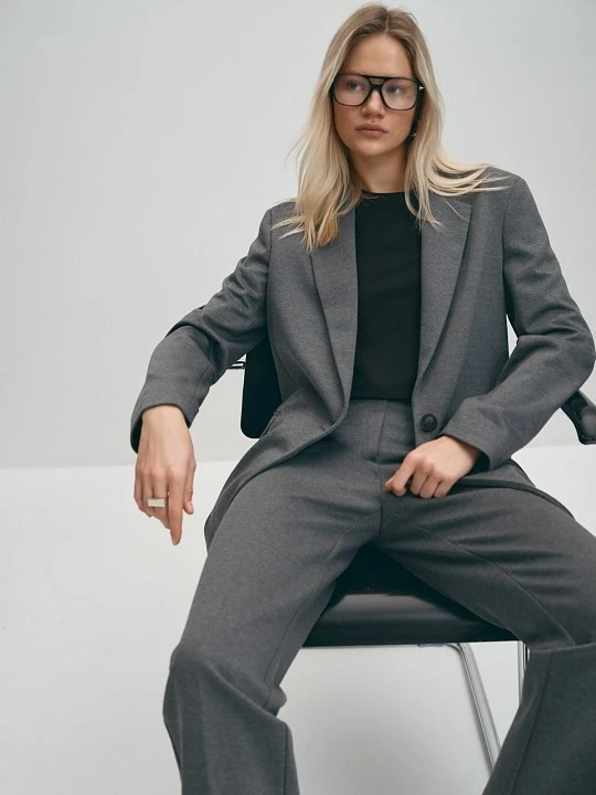 Удлиненный трикотажный пиджак оверсайз Elis арт. JC0140K