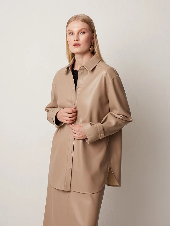 Рубашка из экокожи Elis арт. BL1138