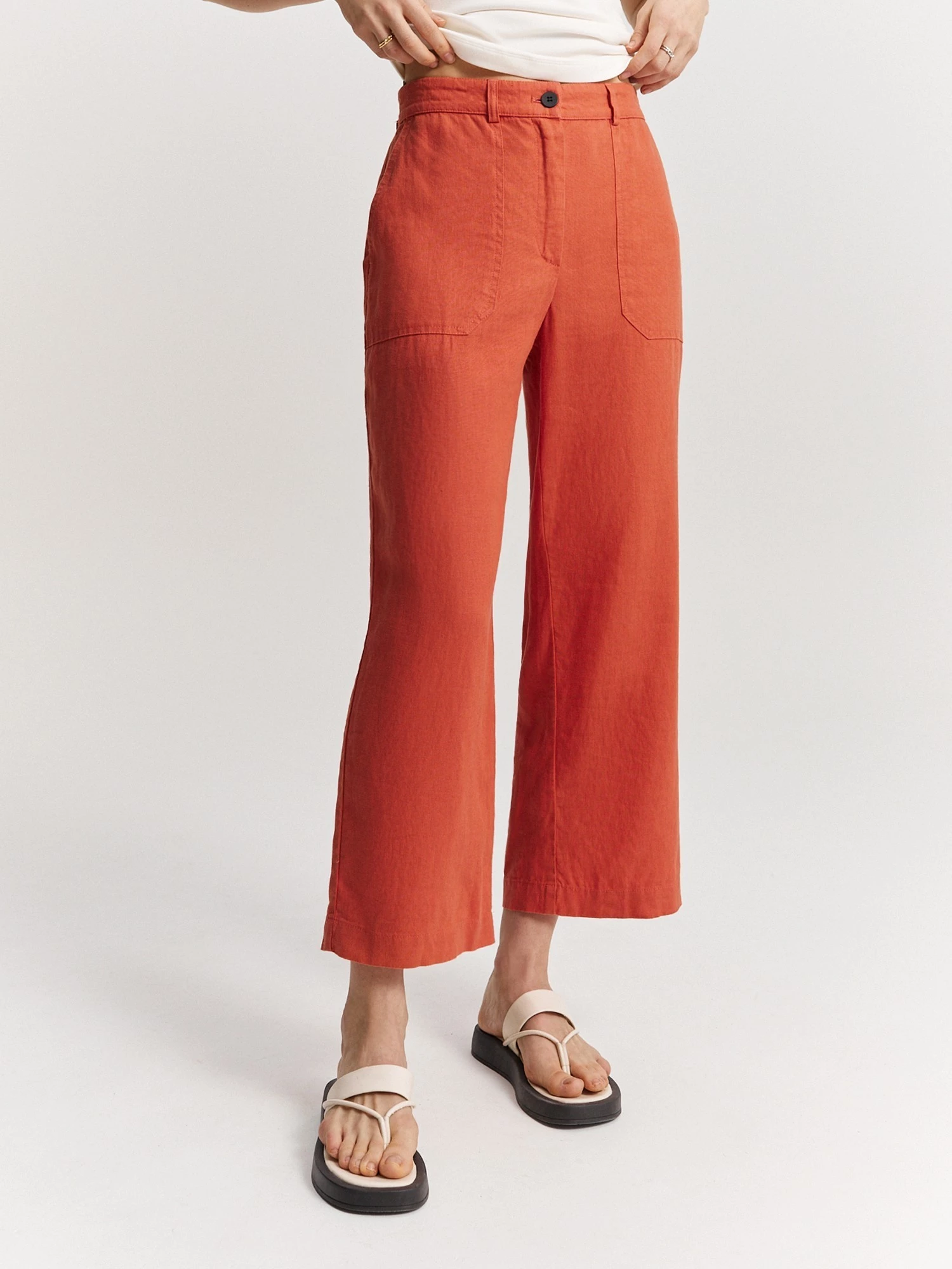 Брюки укороченные изо льна Elis арт. TR0434