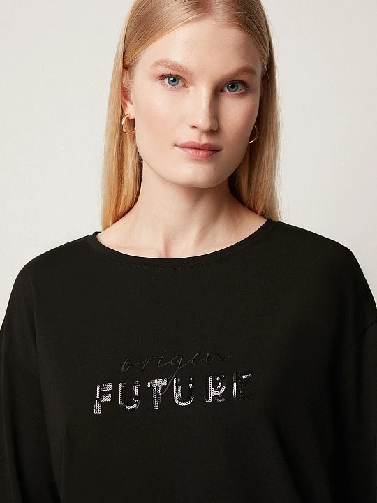 Лонгслив с вышивкой пайетками Elis арт. BL0290K71