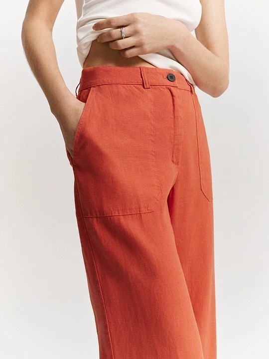 Брюки укороченные изо льна Elis арт. TR0434