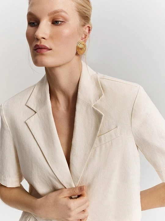 Жакет изо льна укороченный Elis арт. JC0132
