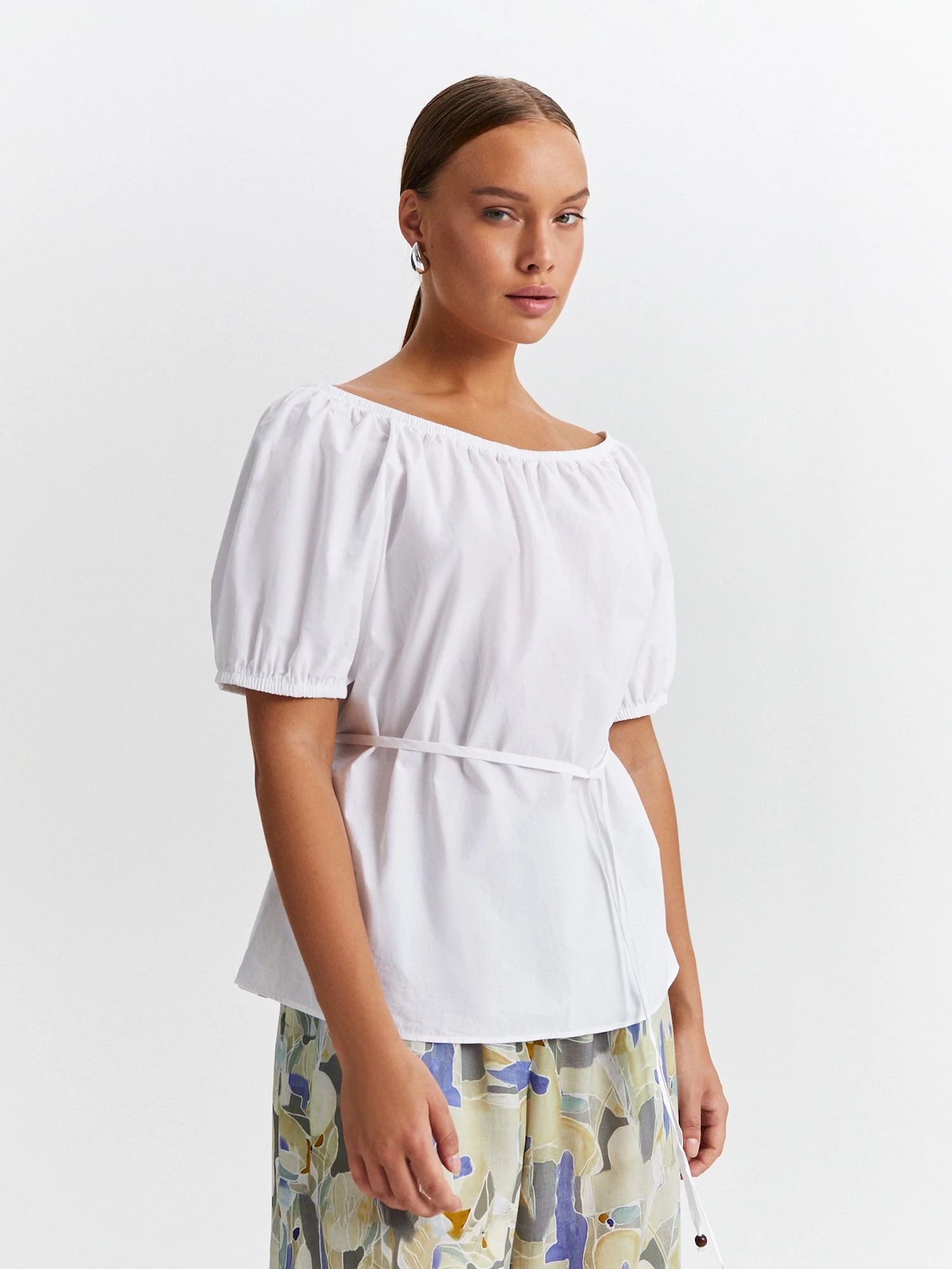 Блуза из хлопка с объемными рукавами Lalis арт. BL1384