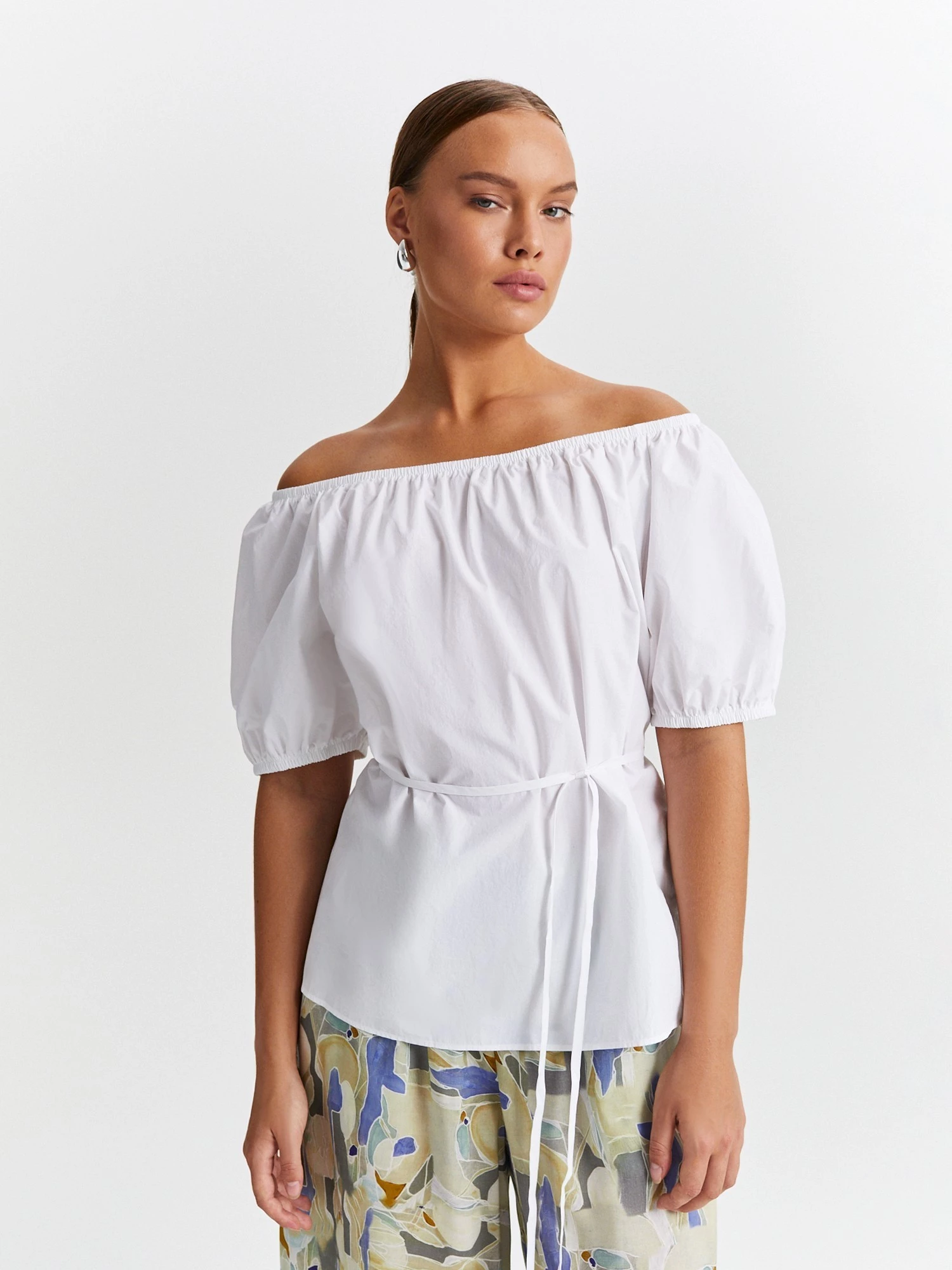 Блуза из хлопка с объемными рукавами Lalis арт. BL1384